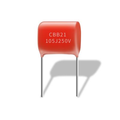 CBB21 105J 250V Kapasitor Ketahanan Kelembaban Yang Baik Kapasitor Polypropylene Metalisasi