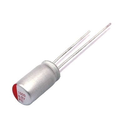 Melalui Lubang Polimer Aluminium Kapasitor Padat 1000uf 6.3 v 330UF 16V