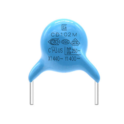 Ukuran Kecil 400VAC Y1 Safety Capacitor 102M Flame Retardant Epoxy Resin Package