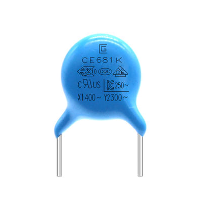 Keramik 681K Y2 Safety Capacitor 300VAC Untuk Switching Power Supply