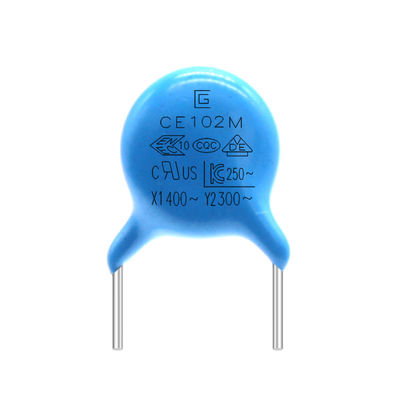 ODM 300VAC Y2 Safety Capacitor 681K Untuk Beban AC Frekuensi Tinggi
