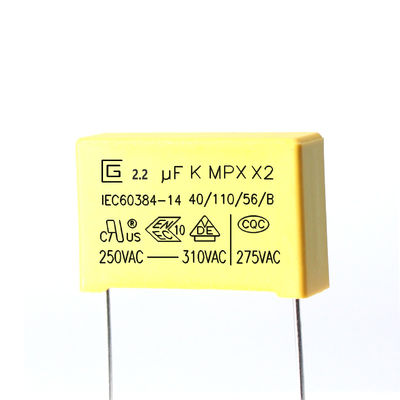2.2uf 185K 225VAC Kapasitor Film Polypropylene Logam 2.2 Uf