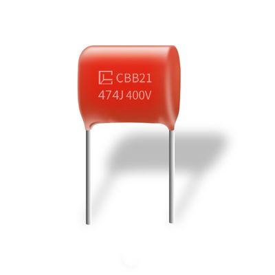 CBB21 474J 400V Metallized Polypropylene Film Capacitor Dengan Ketahanan Isolasi Yang Baik