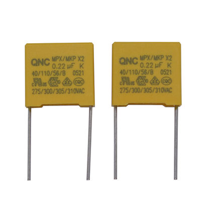 Kondensator Keamanan X2 Radial 10.1UF 0.47UF1.0UF 2.5 Kali Tegangan Tambahan -40.C hingga 85.C Kisaran suhu operasi