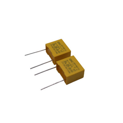 1600VAC Kekuatan Dielektrik X2 Kondensator Keamanan Tegangan Tambahan Rating 2.5x Untuk Frekuensi 50/60Hz