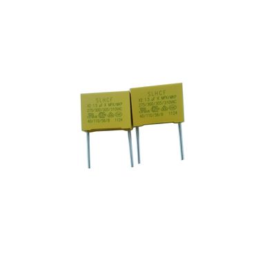 P10 15 22.5 7.5MM X2 Kapasitor Pelindung Keselamatan Tipe Pemasangan Melalui Lubang
