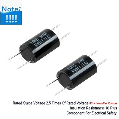 Tegangan tegangan tegangan 2.5 kali tegangan tegangan X2 Kondensator pelindung Resistensi isolasi 10 Plus Komponen untuk keamanan listrik