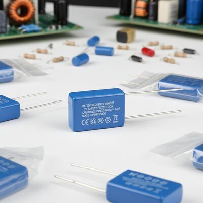 Frekuensi Nominal 50 60Hz X2 Perlindungan Keselamatan Kapasitor Kisaran Kapasitas 0 001uF 4 7uF Komponen listrik untuk aplikasi penekanan kebisingan